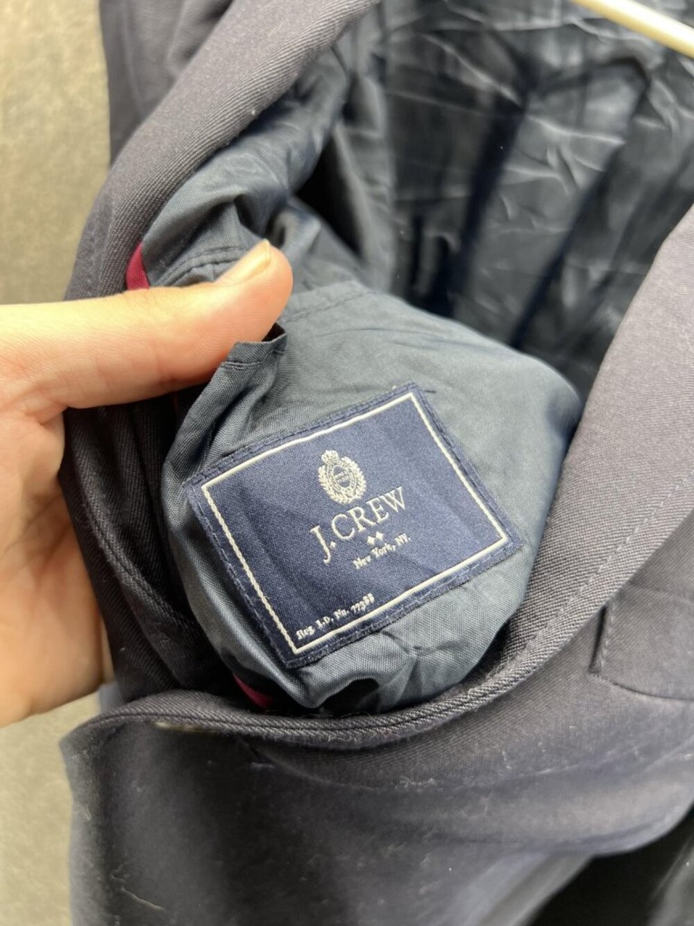 J.Crew Blazer Mens 44R Blue Two Button Sport Coat Jacket Casual Work Business - Picture 6 of 13